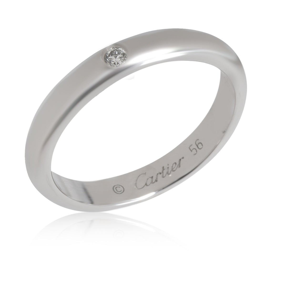 Cartier 1895 Diamond Wedding Band in Platinum 0.04 CTW