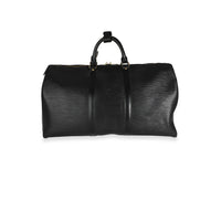 Louis Vuitton Black Epi Leather Keepall 50