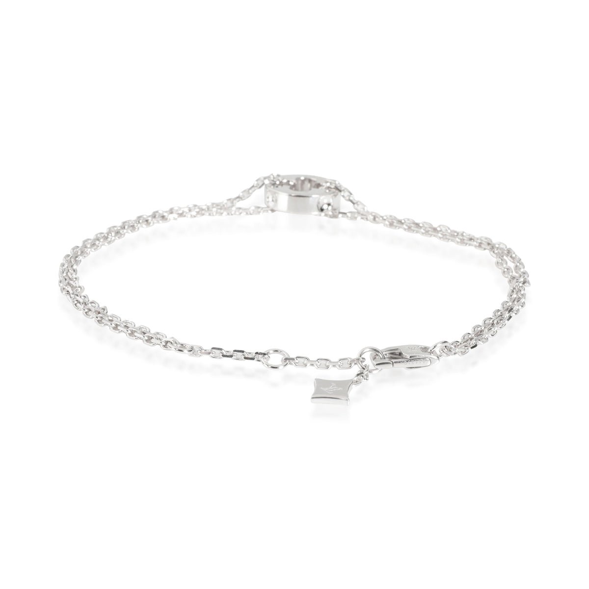 Empreinte Chain Bracelet, White Gold And Diamonds - Luxury Silver