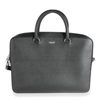 Burberry Black Grained Leather Ainsworth Business Briefcase