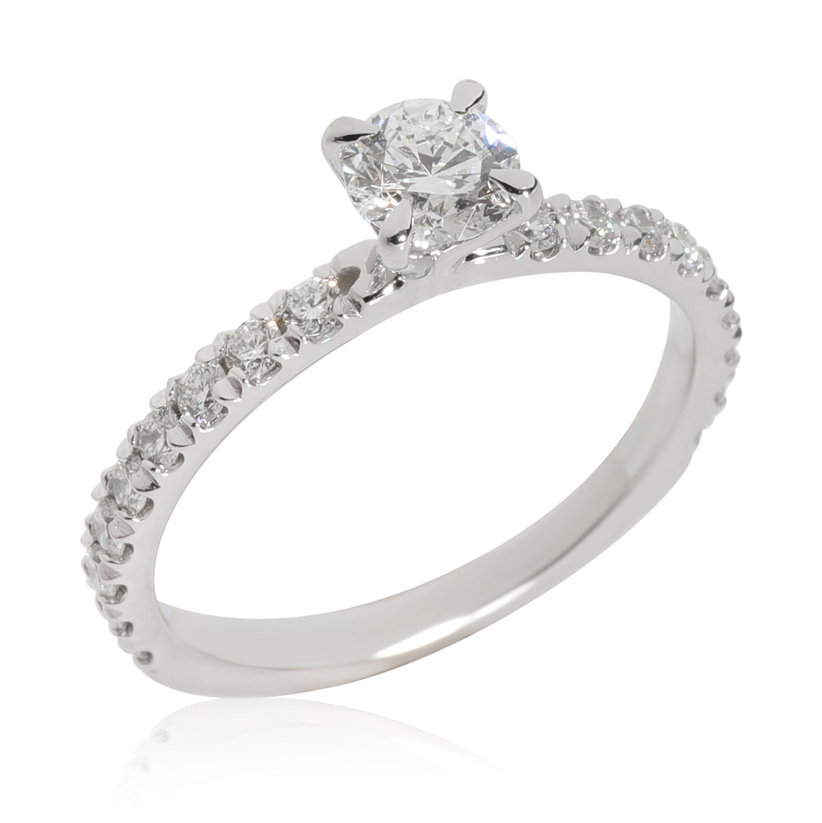 Diamond Engagement Ring in Platinum GIA Certified E SI2 0.74 CTW