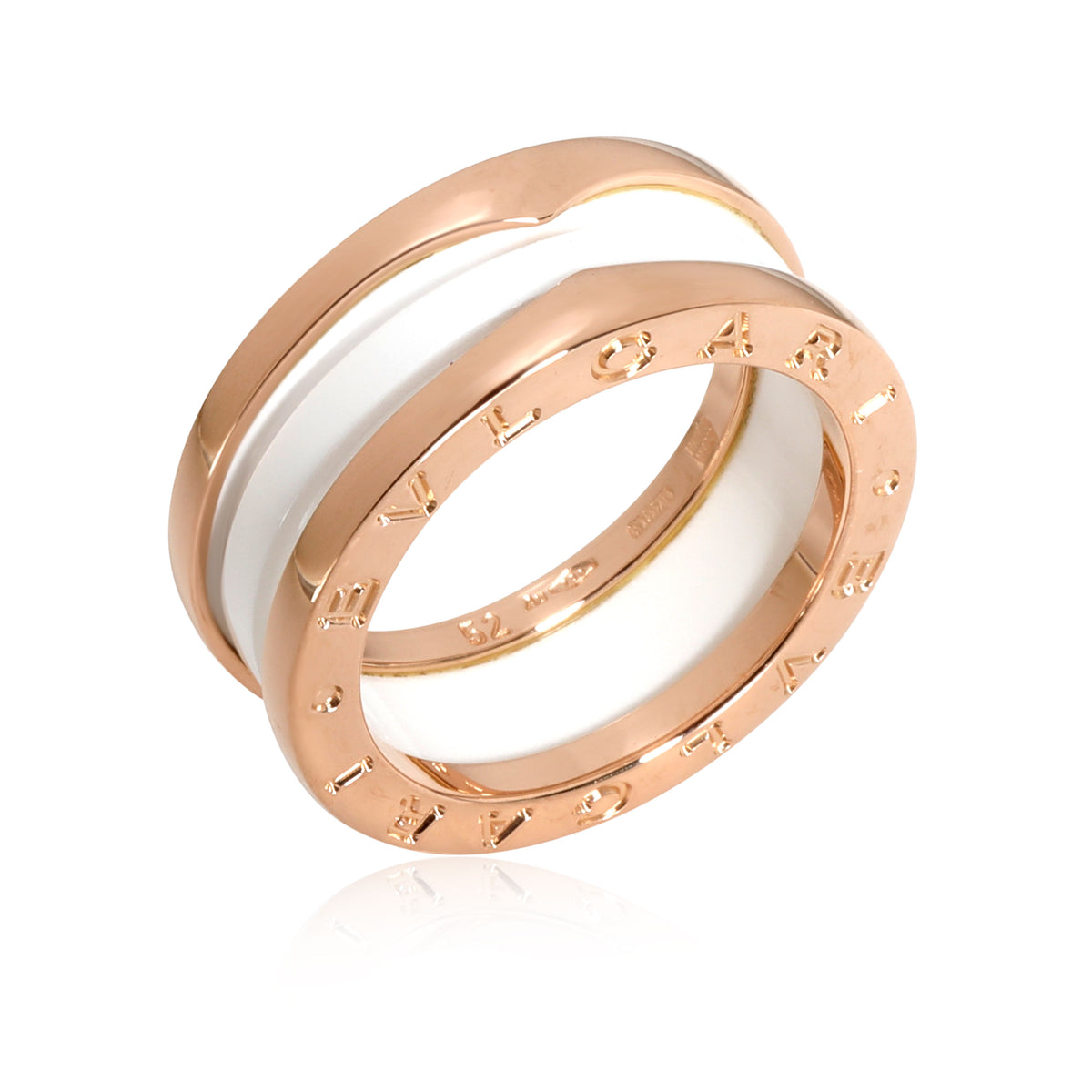 BVLGARI B.Zero1 Ceramic Band in 18k Rose Gold