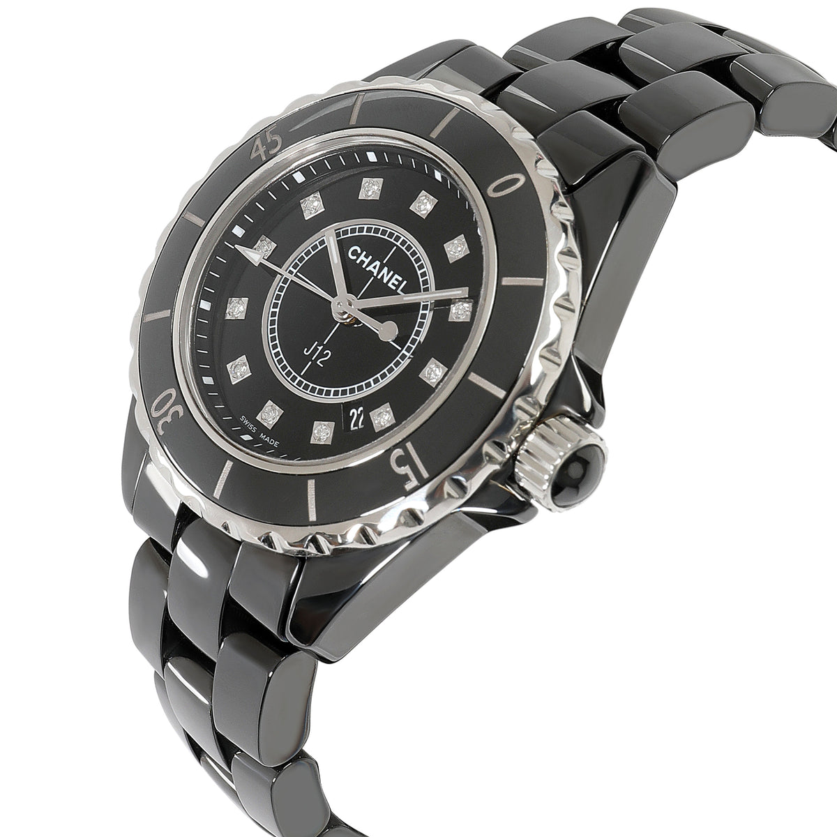 Chanel J-12 H1625 Womens Watch in  Ceramic