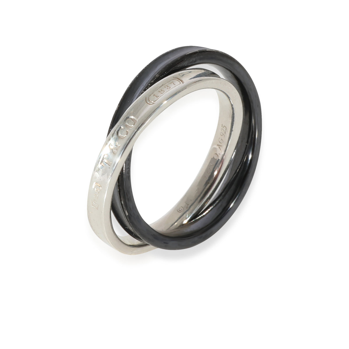 Tiffany & Co. 1837 Ring in Sterling Silver & Titanium