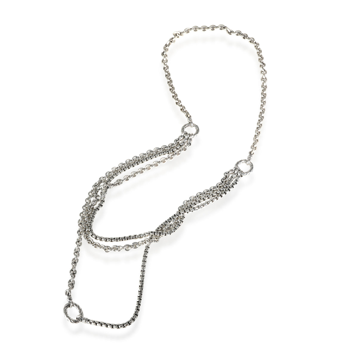 David Yurman 4 Rows Necklace in Sterling Silver