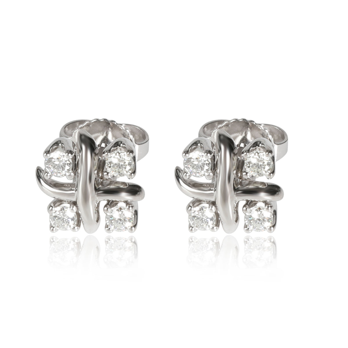 Tiffany & Co. Schumberger Diamond Earrings in Platinum 0.29 CTW