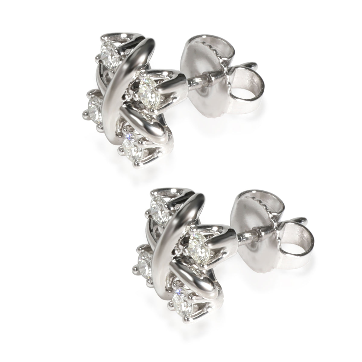 Tiffany & Co. Schumberger Diamond Earrings in Platinum 0.29 CTW