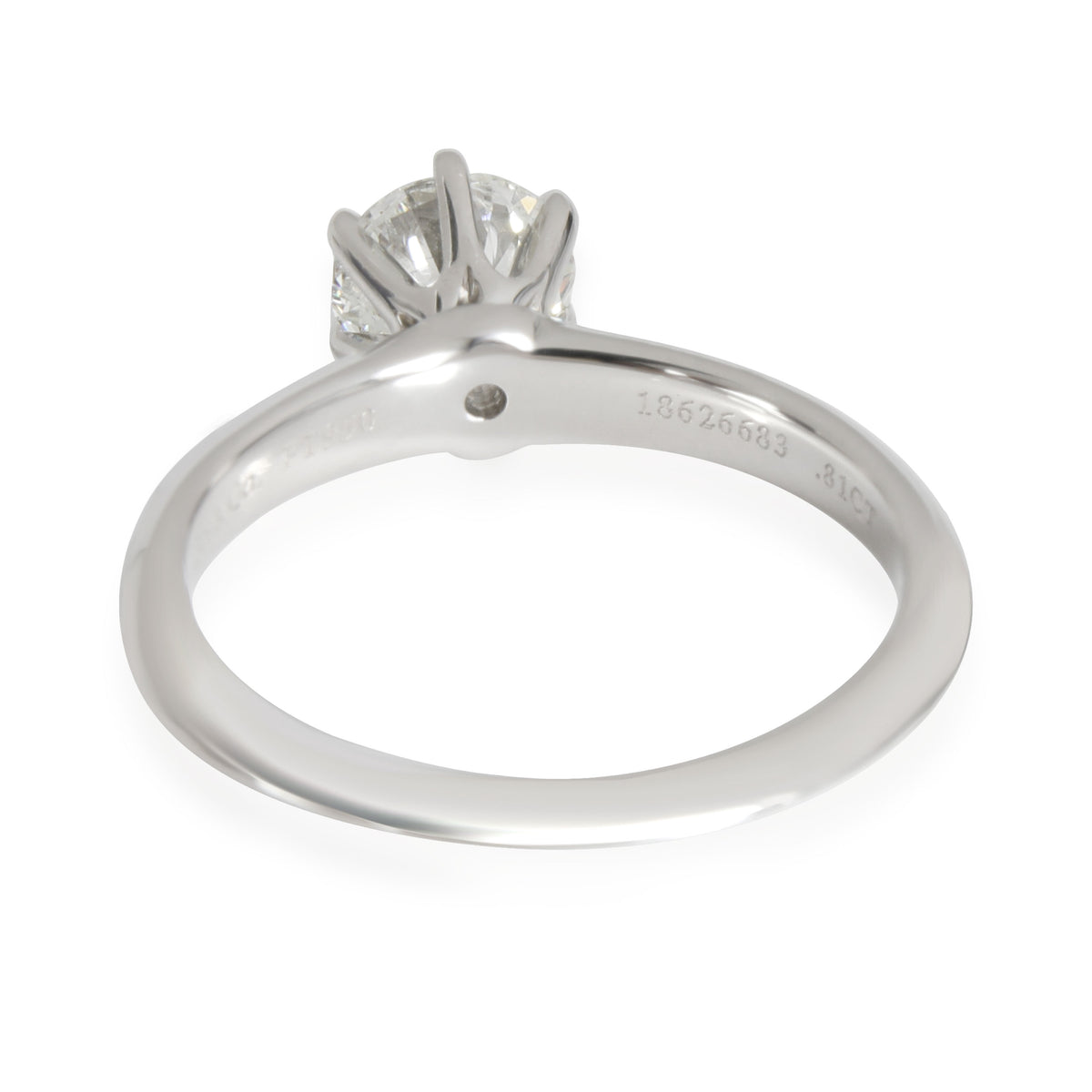 Tiffany & Co. Diamond Solitaire Engagement Ring Platinum I VVS1 0.81 CTW