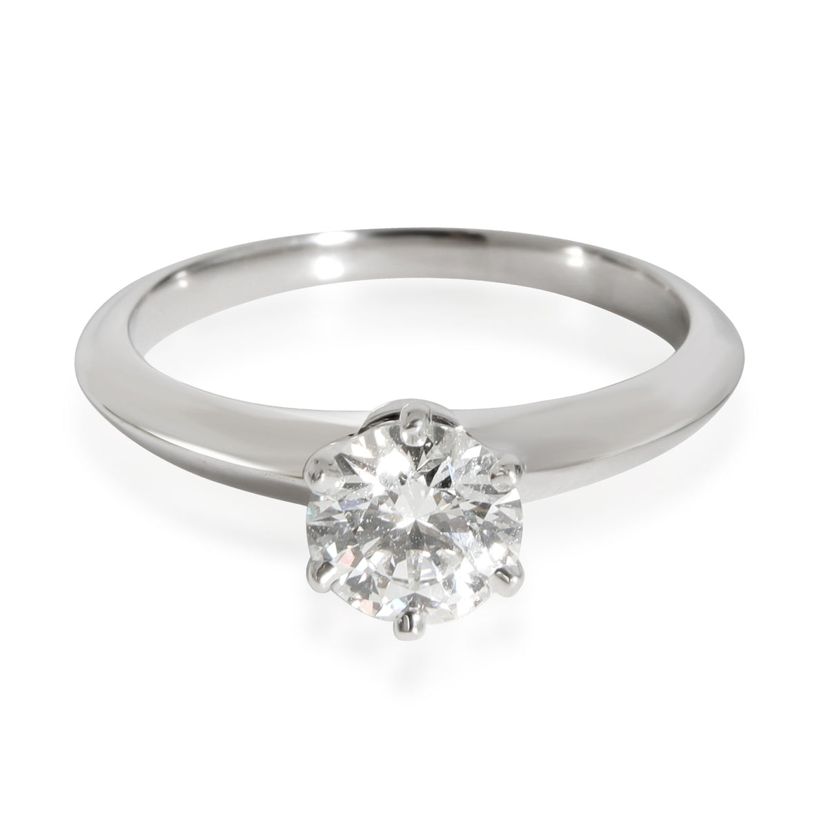 Tiffany & Co. Diamond Solitaire Engagement Ring Platinum I VVS1 0.81 CTW