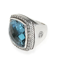 David Yurman Albion Topaz Diamond Ring in Sterling Sterling Silver 0.35 Ctw