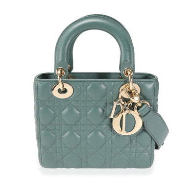 Dior Green Cannage Lambskin Lady Dior My ABCDior Bag