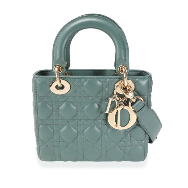 Dior Green Cannage Lambskin Lady Dior My ABCDior Bag | myGemma