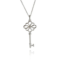 Tiffany & Co. Keys Diamond Pendant in Sterling Silver 0.02 CTW