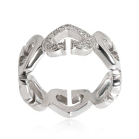 Cartier C Diamond Ring in 18k White Gold 0.1 CTW