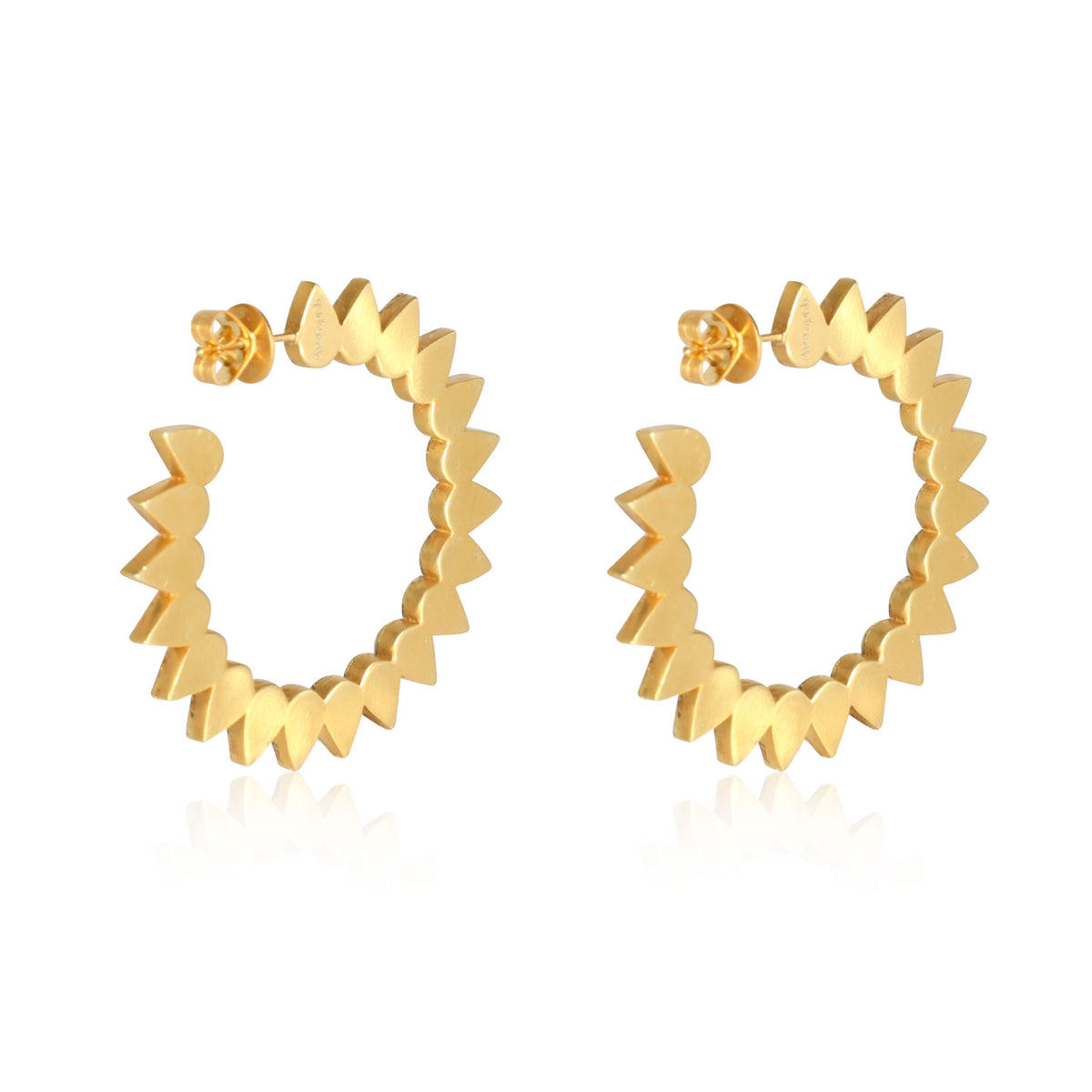 Kundan Vintage Teardrop Diamond Slices Hoop Earring 18k Yellow Gold 3.51 CTW