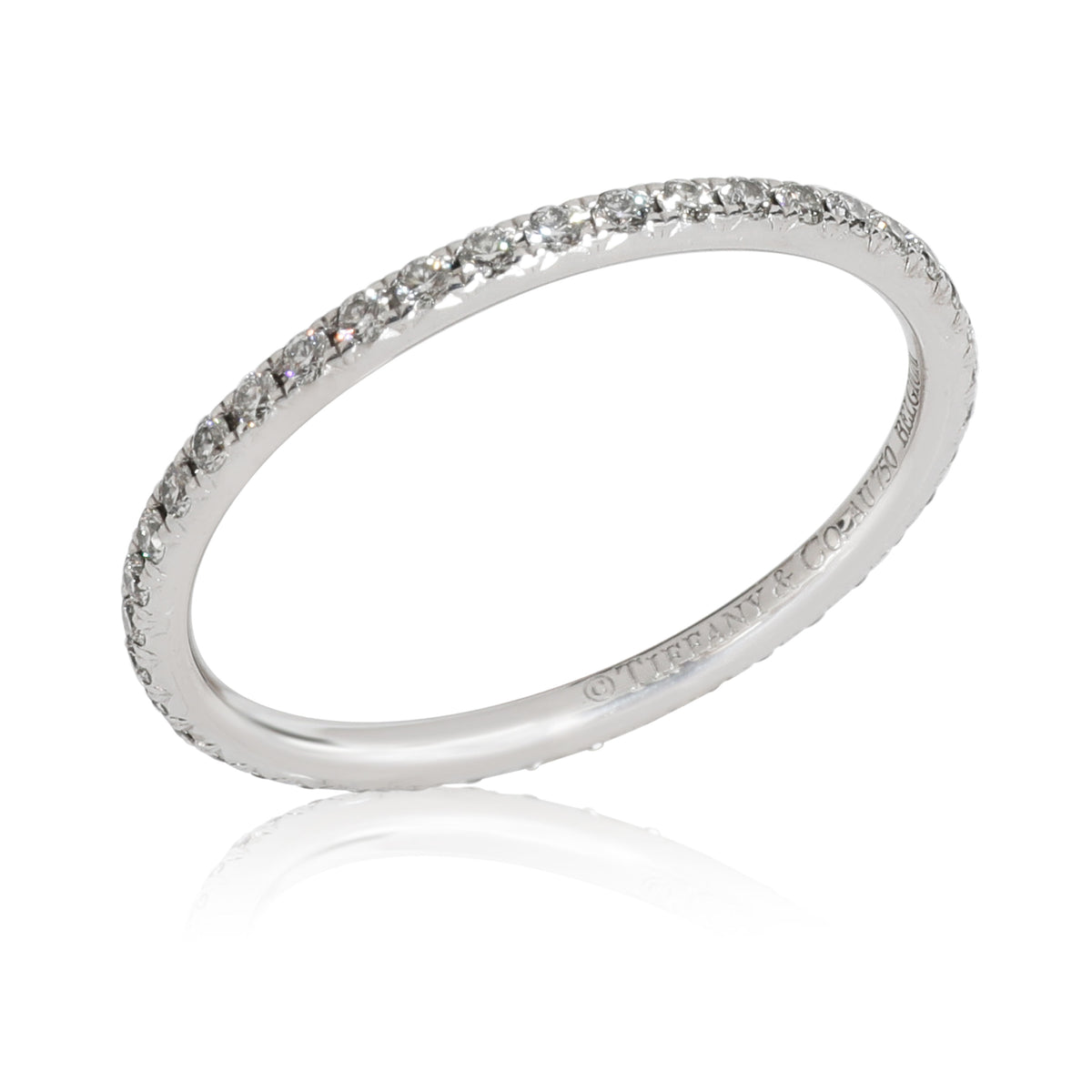 Tiffany & Co. Metro Diamond Eternity Band in 18k White Gold 0.34 CTW