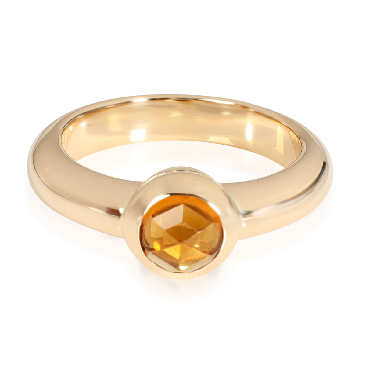 Tiffany & Co. Citrine Gemstone Ring in 18k Yellow Gold