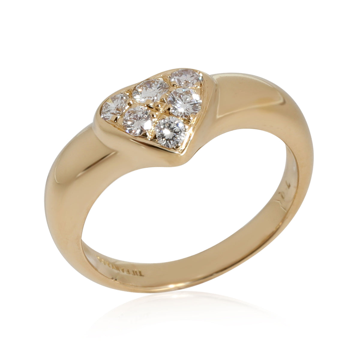 Tiffany & Co. Diamond Heart Ring in 18k Yellow Gold 0.22 CTW