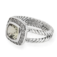 David Yurman Albion Prasiolite Diamond Cable Ring in Sterling Silver