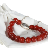 David Yurman Carnelian Spiritual Beads Bracelet in Sterling Silver