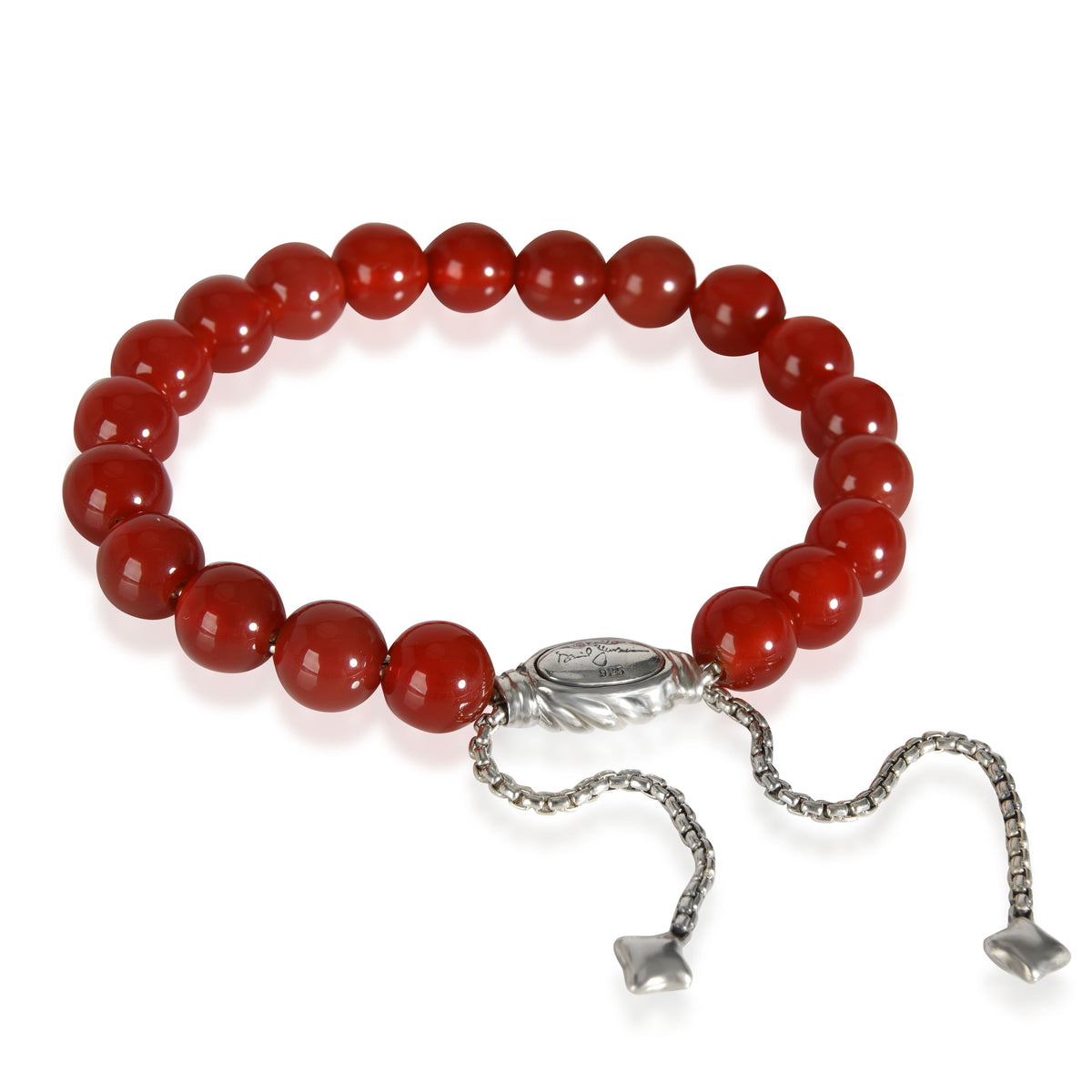 David Yurman Carnelian Spiritual Beads Bracelet in Sterling Silver