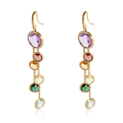 Marco Bicego Jaipur Mixed Gemstone Drop Earrings in 18KT Yellow Gold