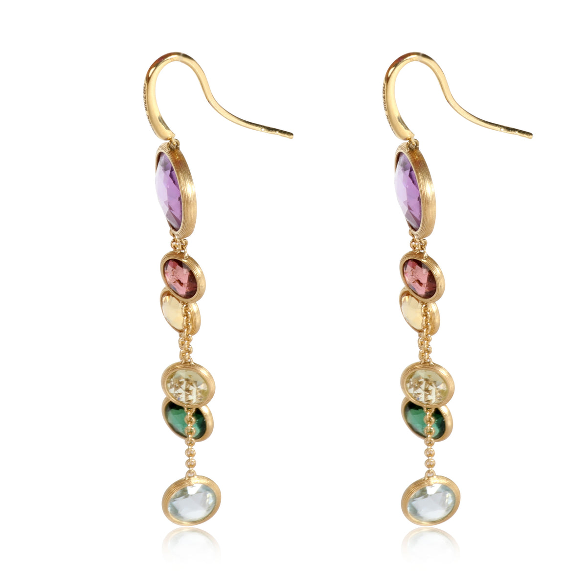 Marco Bicego Jaipur Mixed Gemstone Drop Earrings in 18KT Yellow Gold
