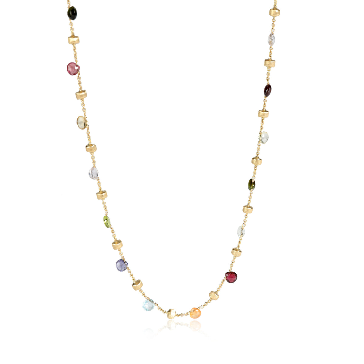 Marco Bicego Paradise Mixed Gemstone Necklace 18Kt Yellow Gold