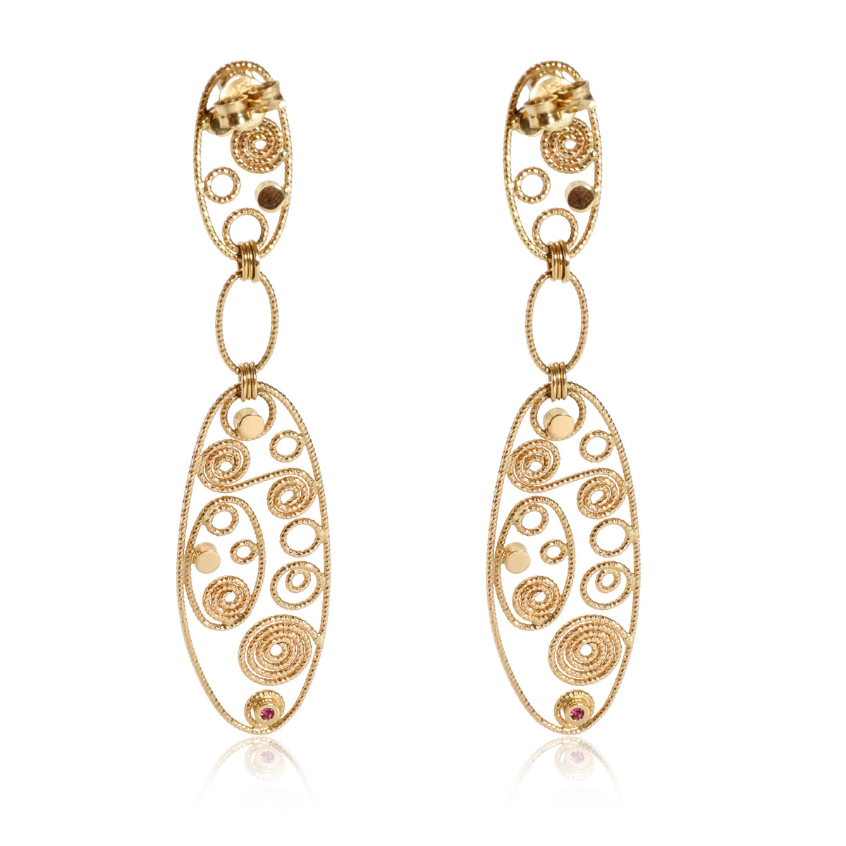 Roberto Coin Bollecine Earrings in 18k Yellow Gold