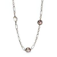 David Yurman Pearl Station Necklace in Sterling Silver