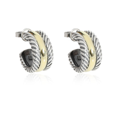 David Yurman Cable Classics Hoop Earring in 14K Yellow Gold/Sterling Silver