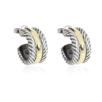 David Yurman Cable Classics Hoop Earring in 14K Yellow Gold/Sterling Silver