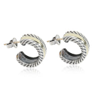 David Yurman Cable Classics Hoop Earring in 14K Yellow Gold/Sterling Silver