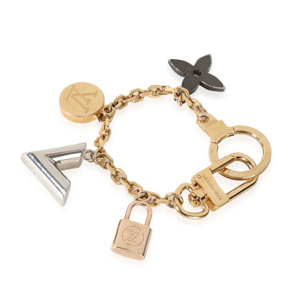 Louis Vuitton Goldtone and Silvertone Kaleido V Key Holder and Bag Charm