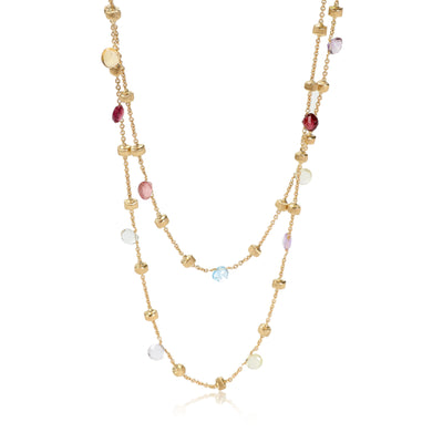 Marco Bicego Paradise Mix Gemstone Necklace in 18kt Yellow Gold