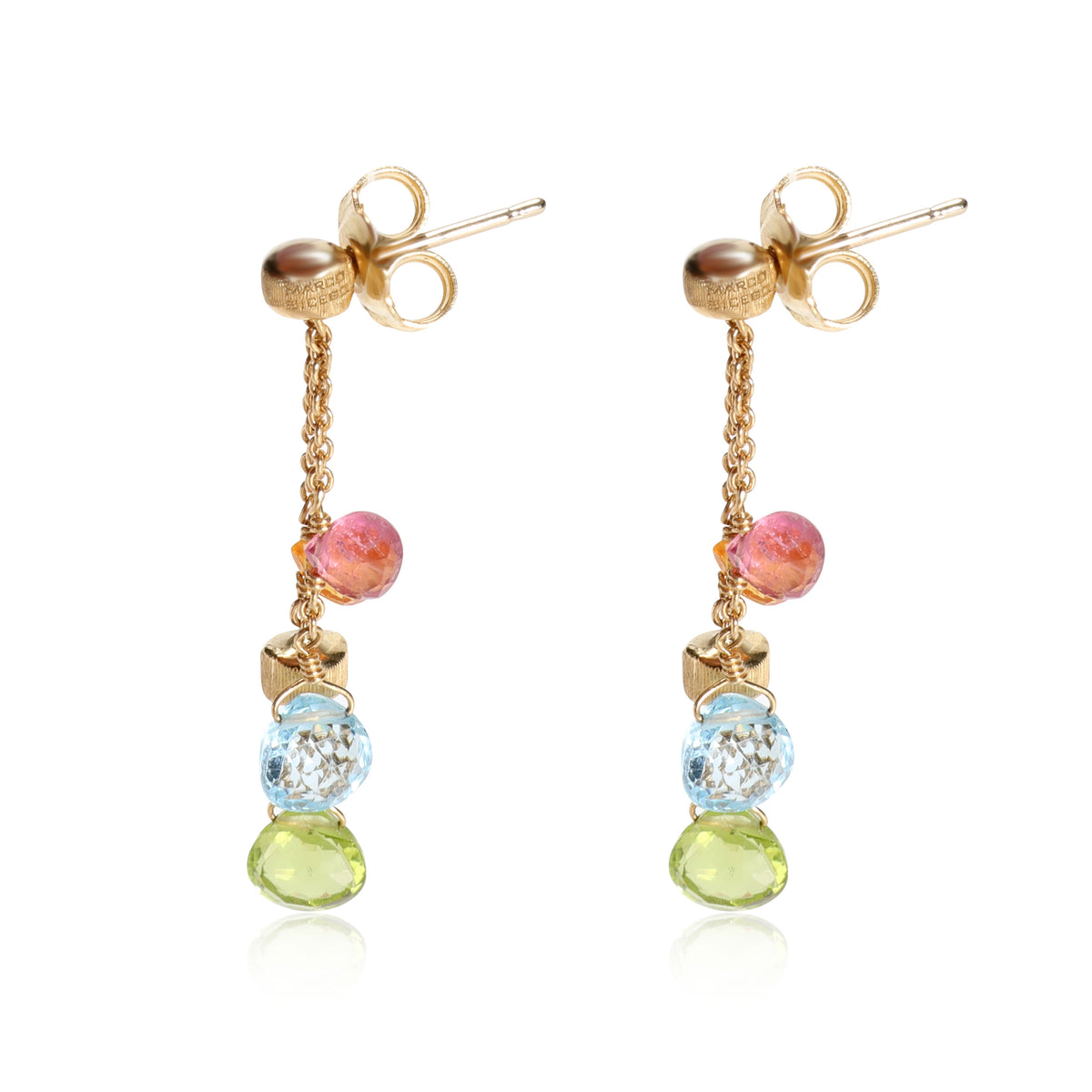 Marco Bicego Paradise Mix Gemstone Earrings in 18kt Yellow Gold