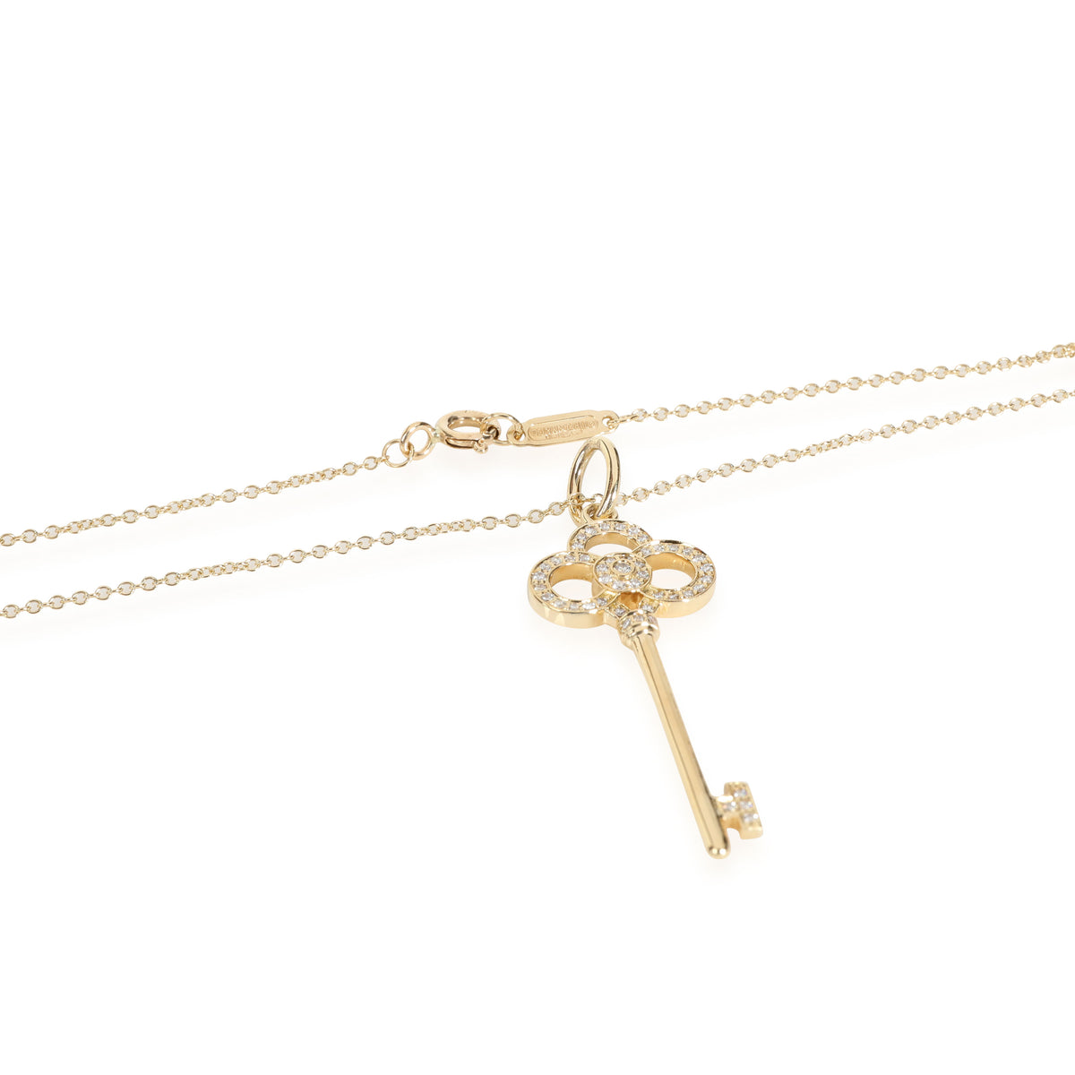 Tiffany & Co. Keys Diamond Pendant in 18kt Yellow Gold 0.11 CTW