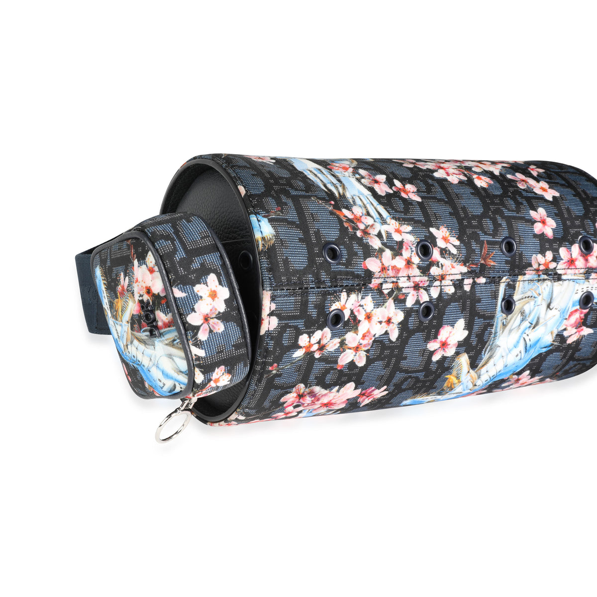 Dior x Sorayama Robot Dinosaur Nylon & Navy Leather Roller Shoulder Bag