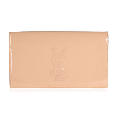 Saint Laurent Pleine Fleur Pigmentée Patent Monogram Large Belle De Jour Clutch