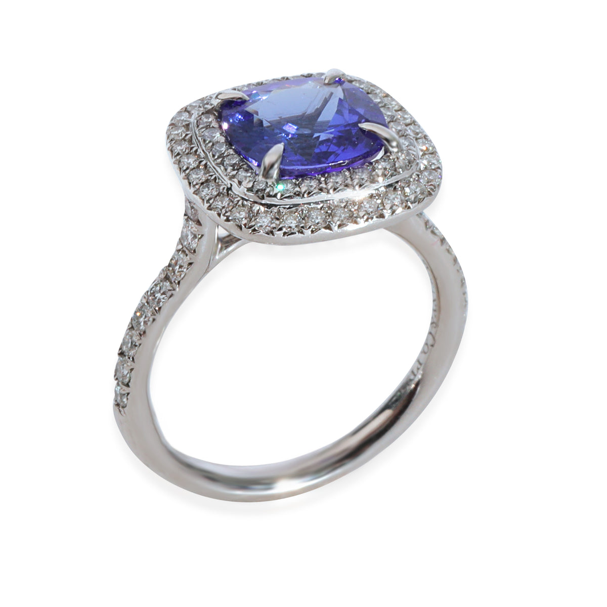 Tiffany & Co. Soleste Tanzanite Diamond Ring in Platinum 0.49 CTW