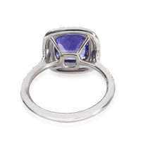 Tiffany & Co. Soleste Tanzanite Diamond Ring in Platinum 0.49 CTW