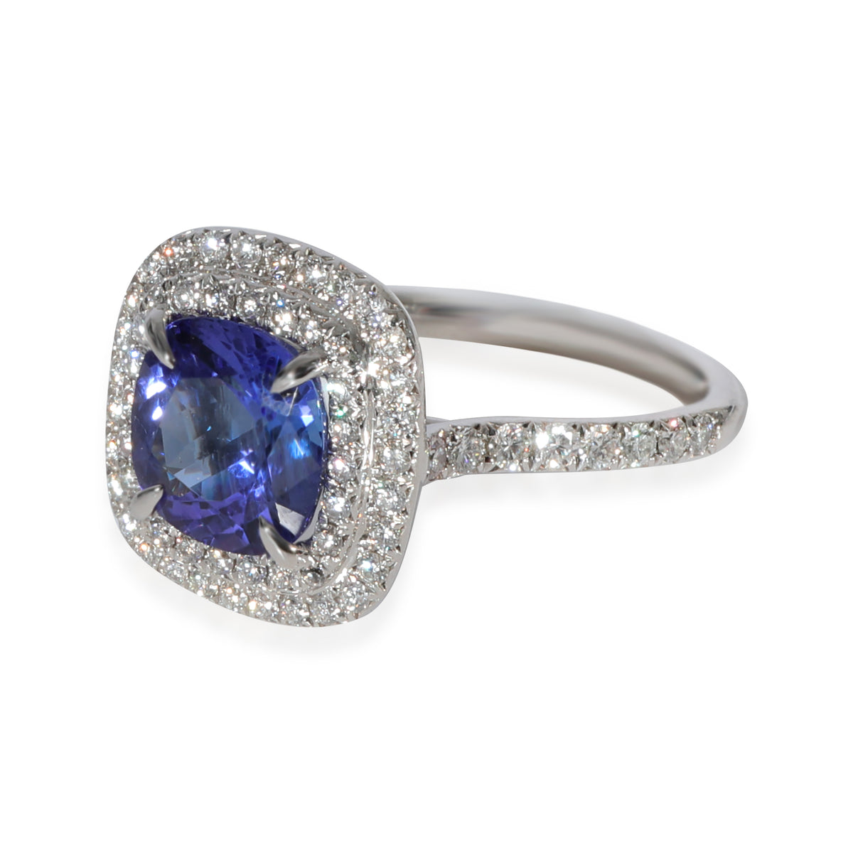 Tiffany & Co. Soleste Tanzanite Diamond Ring in Platinum 0.49 CTW