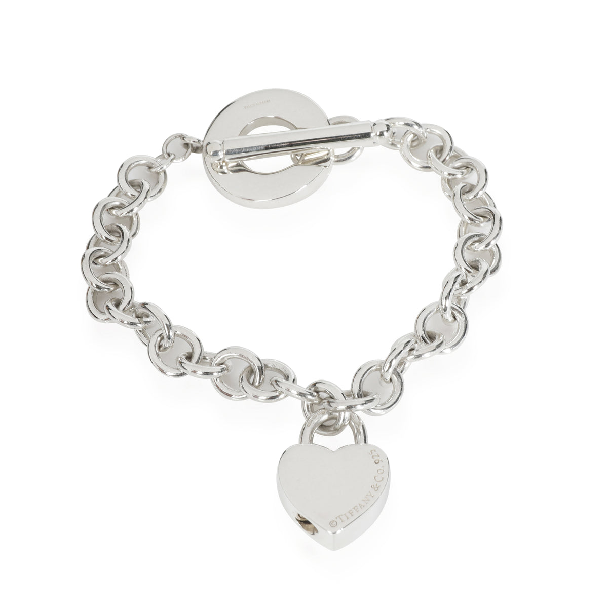 Tiffany & Co. Toggle Lovelock Charm Bracelet in Sterling Silver