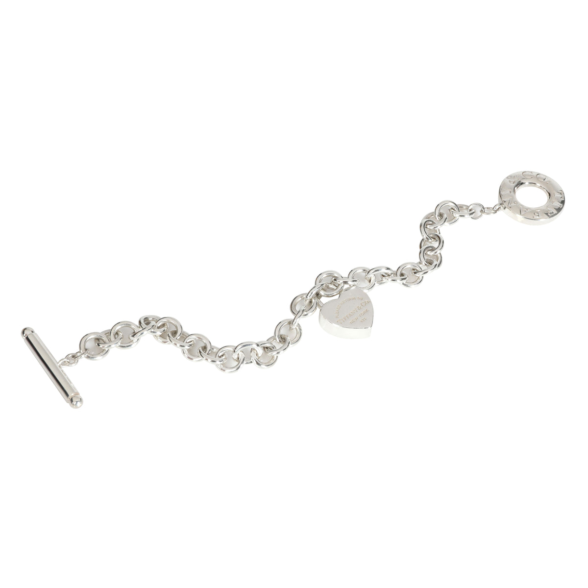 Tiffany & Co. Toggle Lovelock Charm Bracelet in Sterling Silver