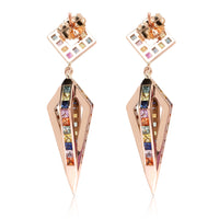 Bea Millen Diamond Dagger Drop Sapphires & Diamonds in 18K Rose Gold