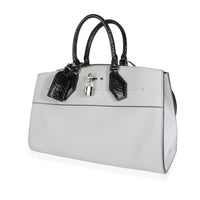 Louis Vuitton Gray Calf Leather & Black Python City Steamer Souple EW