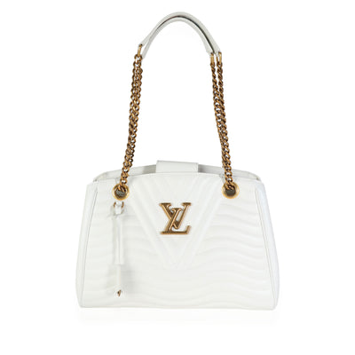 Louis Vuitton White Calfskin New Wave Chain Tote