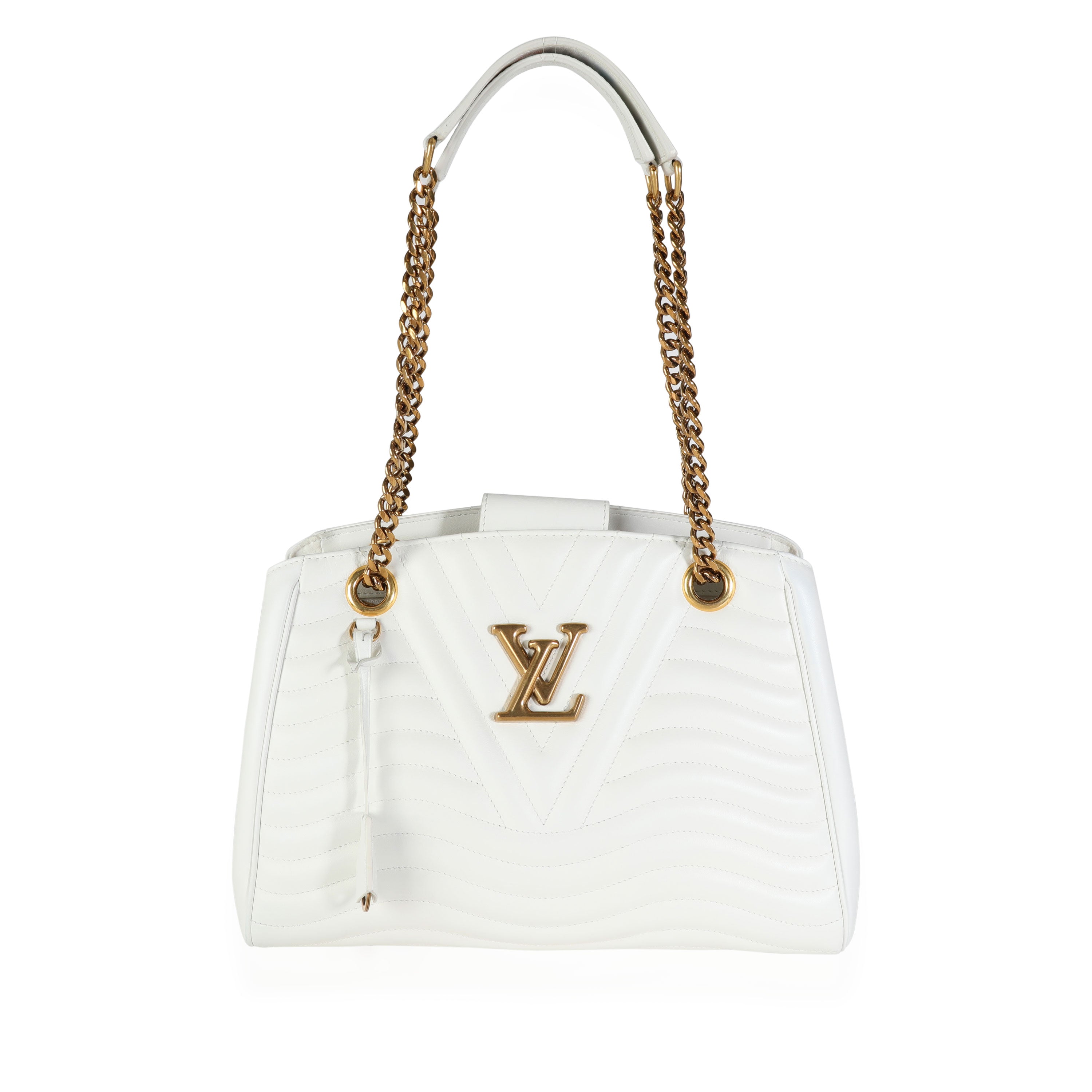 Louis Vuitton White Calfskin New Wave Chain Tote, myGemma, CH