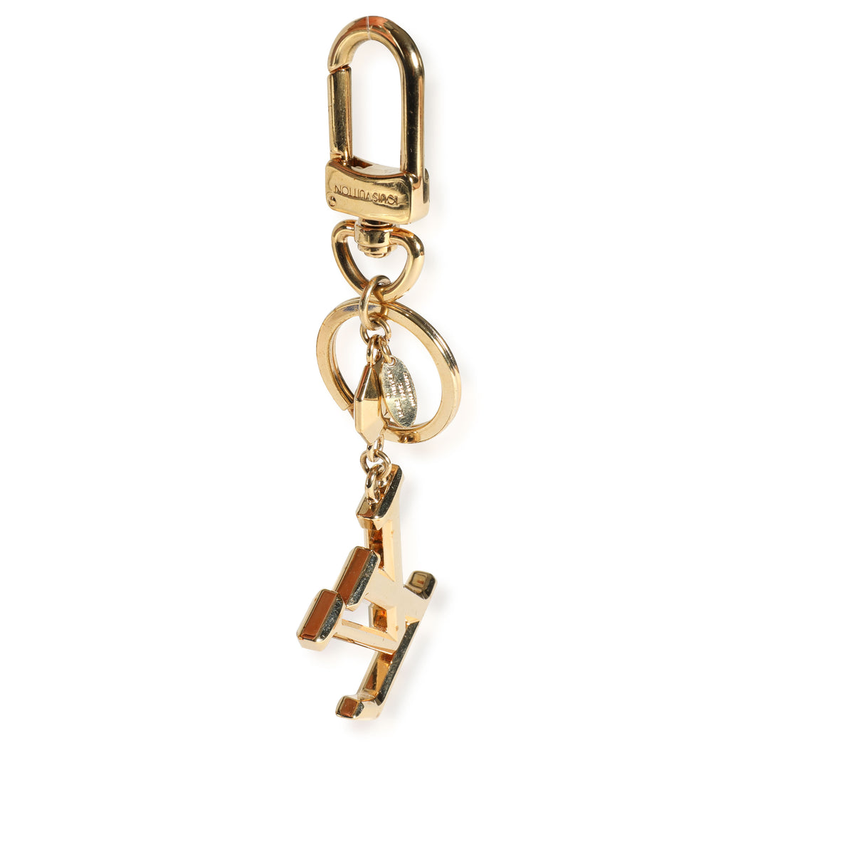 LOUIS VUITTON LV Facettes Bag Charm Key Holder Gold | FASHIONPHILE