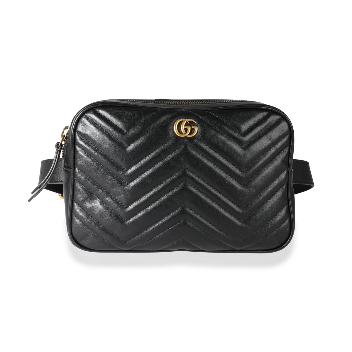 Gucci Black GG Marmont Matelassé Square Belt Bag 80 myGemma